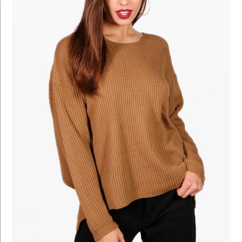 Boohoo Twist Back Sweater View 2